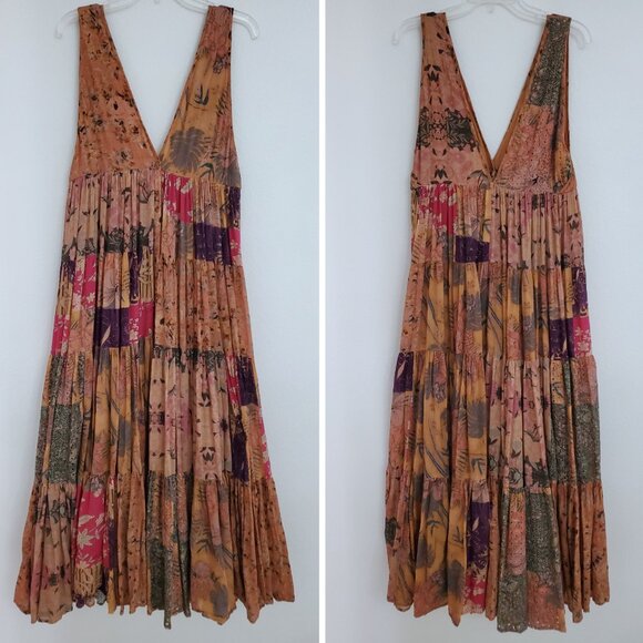 Anthropologie Mes Demoiselles Bonnie Floral Eyelet Boho Maxi Dress Size 38 - Picture 2 of 15